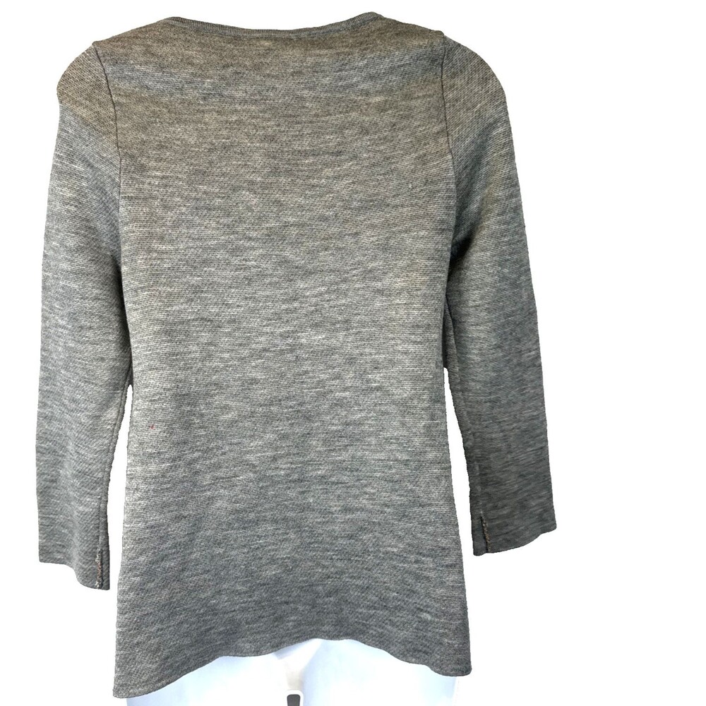 Anthropologie Hummingbird Art Sweater Starla M. Hoffman Size XS Pullover Gray - Picture 4 of 11